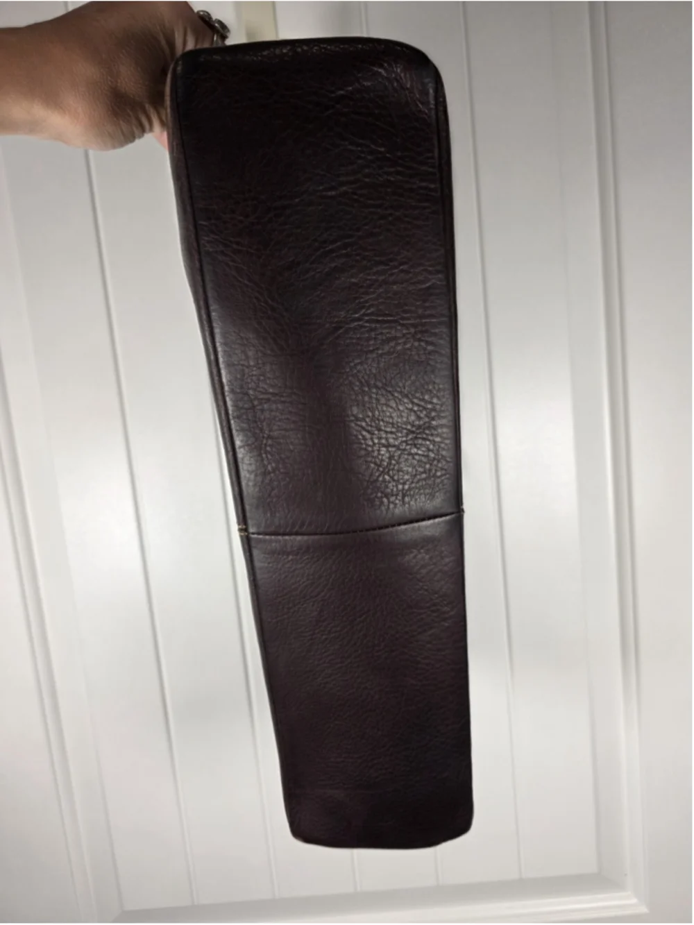 D'Luciano Brown Leather Shoulder Bag Tote Purse Pebbled Leather Classic Staple